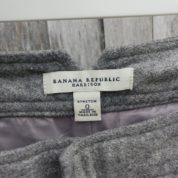 Banana Republic Harrison Gray Wool Cashmere Blend Dress Pants Women's Size 0 - Picture 6 of 7